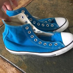 Women’s 9 or Men’s 7 blue high top converse